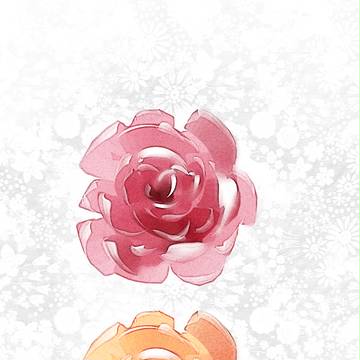 花の練習 水彩
