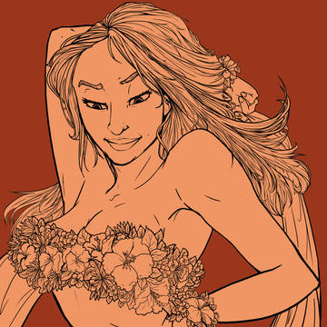 Aloha Oe - Line Art