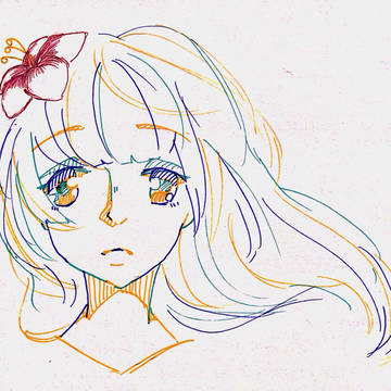 赤い花をつけたあの子。