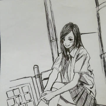 ボールペン一発描き
