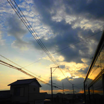 バスの窓から見た景色