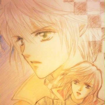 ついったー　FFワンドロ色鉛筆殴り書き