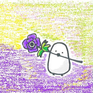 小さな花と、小さな小鳥。【原画】
