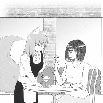 友人が働くカフェにて