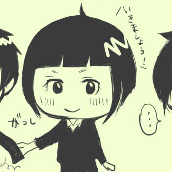 はりきる朱ちゃんとあと二人