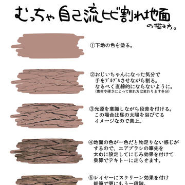 SAIでお手軽ひび割れ地面の描き方