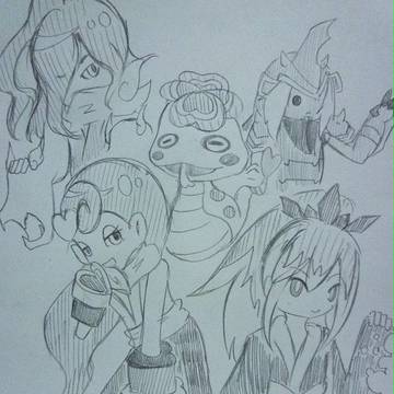 【白黒だけど】俺得妖怪描いてみた