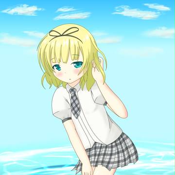 シャロちゃんと水遊び