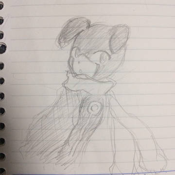 架空のキャラ (授業中の落書き)