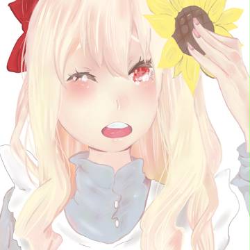 女の子のヒマワリ