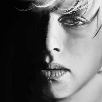 shadowed face