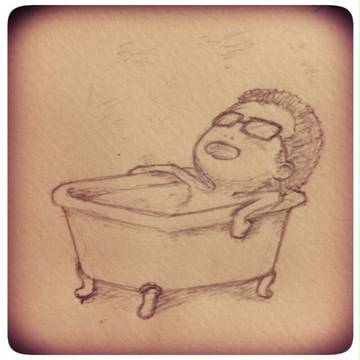 taking a bath