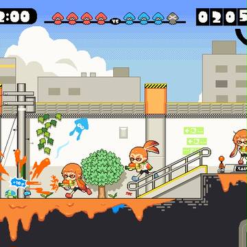 Splatoon ドットゲーム画面風