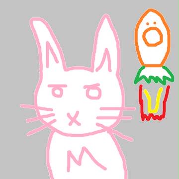 ロケットに乗り遅れたウサギ