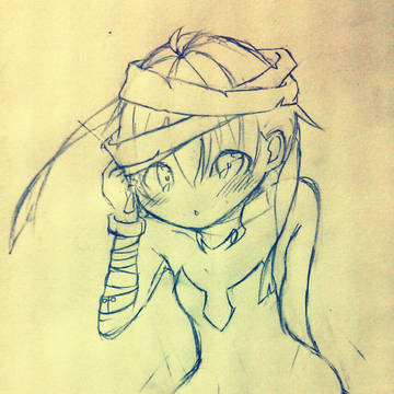 黒の娘らくがき
