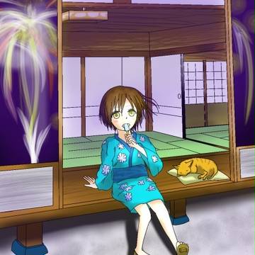 縁側にて