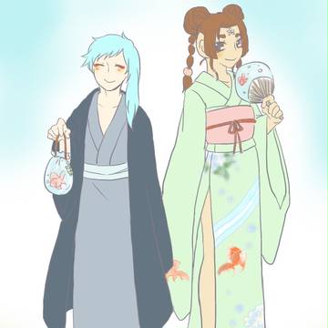 【えしえと】紫陽花の季節です【夏祭り】