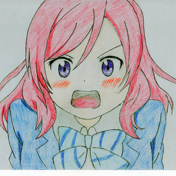 西木野真姫 色鉛筆で描いてみた