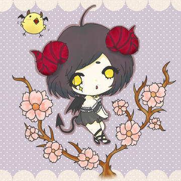 站在花上面的蘿莉惡魔