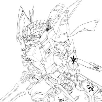 PSO2キャスト　缶珈琲戦士FIRE[Antioquia]線画