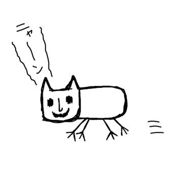 猫好好ちゃんが歩いてるだけ