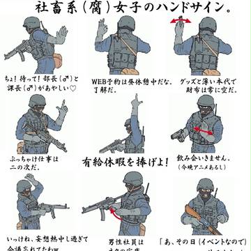 社畜系(腐)女子のハンドサイン