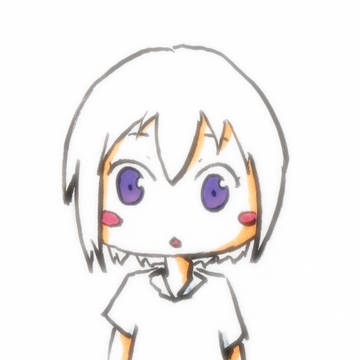 白髪女の子