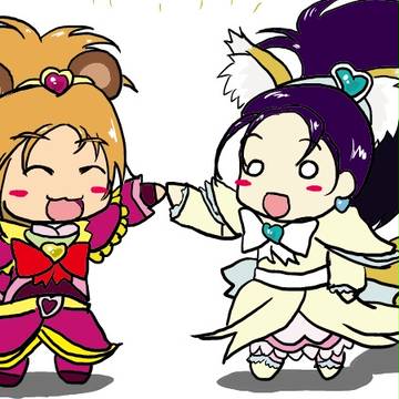 キュアぽんぽこ&キュアこんこん