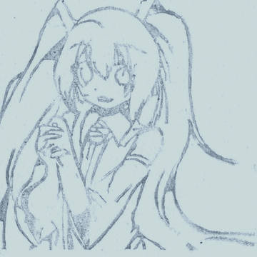 消しゴムハンコでミクさん