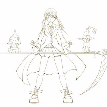 [SOUL EATER] マカ＝アルバーン (線画）