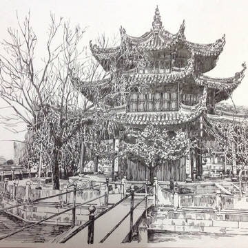 万年筆絵――亭