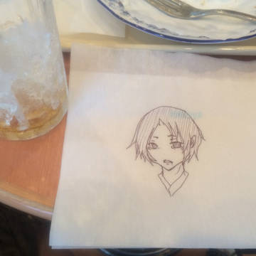 某喫茶店で紙ナプに鬼灯様