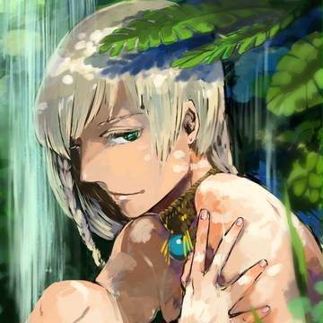 the lush foliage