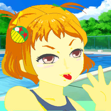 うごイラ♪スク水稚慧ちゃん