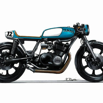 YAMAHA SX750 カフェレーサー