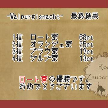 【ロゼ学】 -Walpurgisnacht- 最終結果 【公式】