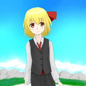 湖とルーミア