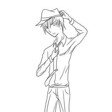 擬人化エージェントＰ　線画