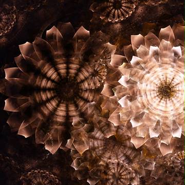 Fractal brass flowers