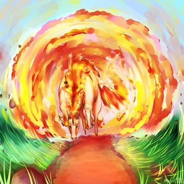 Rapidash's firewhirl//ギャロップ ポケモン