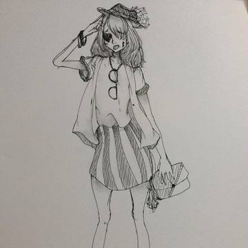 ファッションデザイナーみたいなの描いてみた
