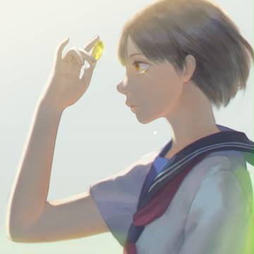 琥珀色した
