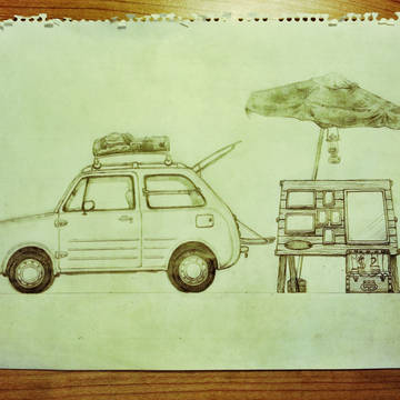 ＨＰ用扉絵（パオ蚤の市風）