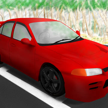 赤い車