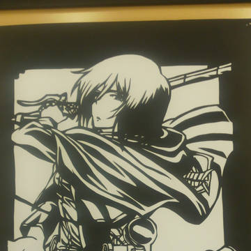 切り絵(ミカサアッカーマン)