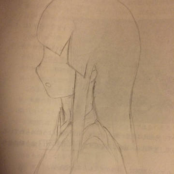 落書き 和装少女？