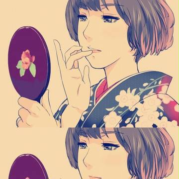 紅を引く君に見惚れて
