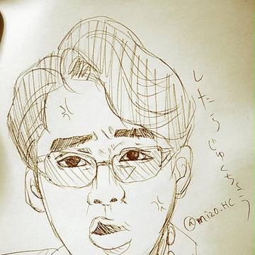 落書き　設楽塾長