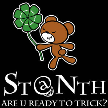 St@Nth　悪だクマ Tシャツバックプリントblack