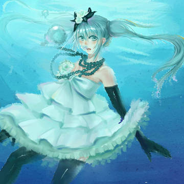 初めて描いて水の下でwww